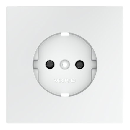 VLS000702 Накладка для розетки с заземлением и защитными шторками, S70 (белый матовый). (ТМ Maytoni)