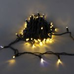 A-504A WW/WT FLASH гирлянда светодиодная, черный провод 10м, 100LED, 24V, морозоустойчивая,влагозащ.
