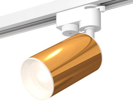 Комплект трекового однофазного светильника XT6327001 PYG/SWH золото желтое полированное/белый песок MR16 GU5.3 (A2520, C6327, N6101)