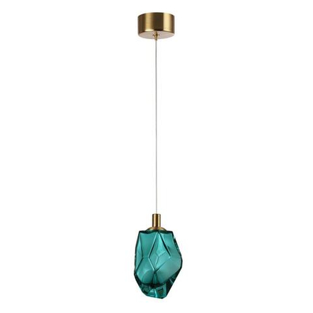 7110/4LC L-VISION ODL25 Подвесной светильник  бронзовый/бирюз. стекло/металл IP20 LED 4W 300Лм 3000K 200° 220V GEMME