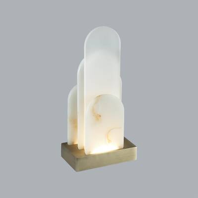 5437/12TL HIGHTECH ODL_EX25 101 бронзовый брашинг/металл/смола под алебастр/акрил Настольная лампа LED 12W 3000K 1402Лм FOROS