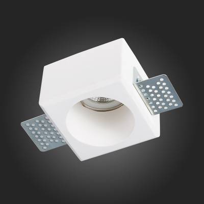 ST252.508.01 Св-к встр. из гипса белый GU10 1*50W  IP20 L80xW80xH52 180-240V Без ламп