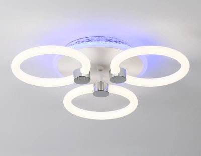 Светильник светодиодный потолочный FA3838/3 WH белый 42W 3000K-6400K+RGB D458*80 (ПДУ РАДИО 2.4G)