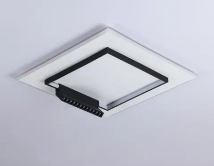 Потолочный светодиодный светильник FL51455/1+1 WH/BK белый/черный 72W 3000K-6400K+4200K 500*500*80 (ПДУ РАДИО 2.4G)