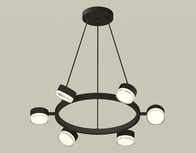 Комплект подвесного поворотного светильника с акрилом XB9193203/6 SBK/FR/CL черный песок/белый матовый/прозрачный GX53 (C9193, N8399)