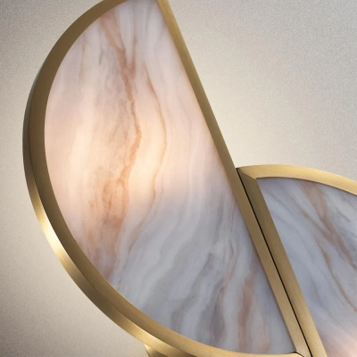 5448/2W L-VISION ODL_EX25 085 Настенный светильник бронзовый/металл/акрил/искусств/бежев-серый мрамор IP20 LED 2*G9 40W 220V TOSCANA