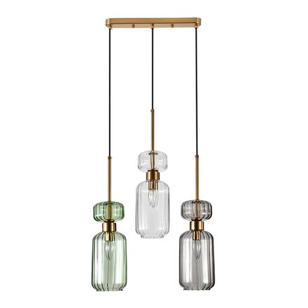 Подвесной светильник Escada 1141/3S E14*60W Clear/Green/Smoke