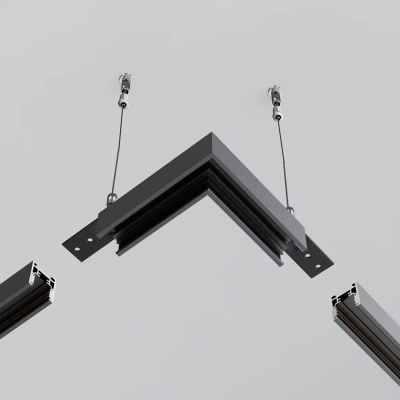 Коннектор угловой Exility накладной низкопрофильный, TRAM034CL-41B. TM Maytoni