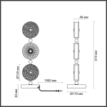 5412/13TL L-VISION ODL_EX23 143 золотой/розовый/желтый/голубой металл/стекло Настольная лампа LED 18W 4000K CARAMELLA