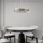 Светодиодная хрустальная люстра 101004 LED никель хрусталь Strotskis, LED