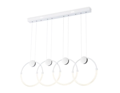 Светильник светодиодный подвесной FL10598/4 WH/CH белый/хром 4200K 45W 940*20*1200 (Без ПДУ)
