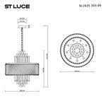 SL1635.303.09 Люстра подвесная ST-Luce Латунь/Прозрачный E14 9*40W