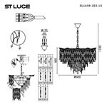 SL1659.303.10 Светильник подвесной ST-Luce Латунь/Прозрачный E14 10*60W