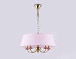 Светильник подвесной LH75021/5 GD/PI золото/розовый E14/5 max 40W D550*730