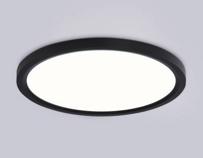 Светильник светодиодный ультратонкий FZ1906 BK черный IP54 26W 3000K-6500K CCT-переключатель D370*25 (Без ПДУ)