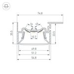 Профиль FOLED-50-CEIL-SIDE-2000 (Arlight, Алюминий)