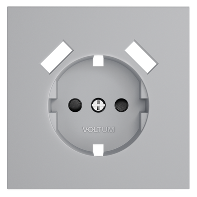 VLS000916 Накладка для розетки с заземлением и защитными шторками, с USB A+A, S70 (серый). (ТМ Maytoni)