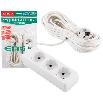 Удлинитель ENGY "Гранд"10м/3роз. с заземлением (ПВС 3х0,75)