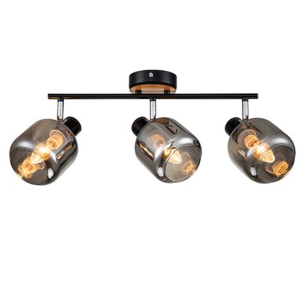 Спот Escada 10177/3A E14*40W Black/Chrome/Wood