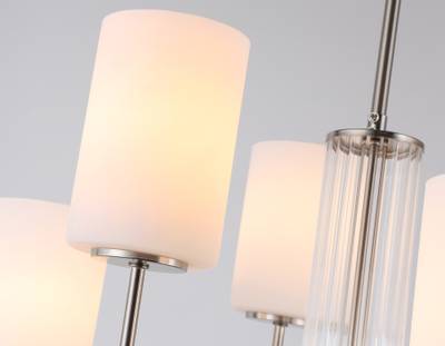 Светильник подвесной LH56211/6 SN/FR никель/белый матовый E27/6 max 60W D600*600