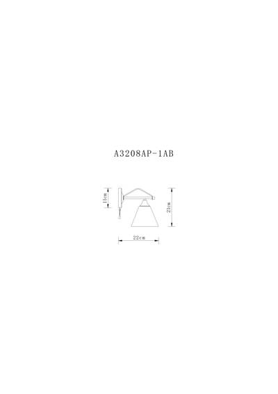 Бра Arte Lamp COPTER A3208AP-1AB, 1хE27