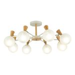 SLE220702-08 Люстра потолочная Белый, Светлое дерево/Белый E14 8*40W