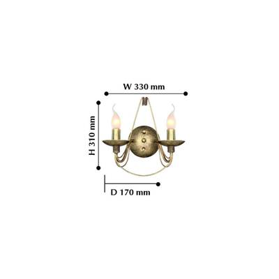 Бра Chateau 2163-2W, 2*E14*40W. ТМ F-Promo