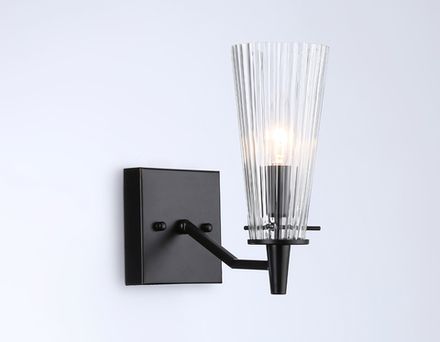 Настенный светильник со сменной лампой TR3239 BK черный E14 max 40W 250*120*210