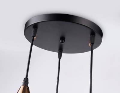 Светильник подвесной TR8435/3 BK/FGD черный/золото E27/3 max 40W D360*800