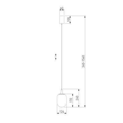 Подвесной светильник со стеклянным плафоном 50266/1 янтарный, E14х1