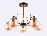 Подвесная люстра TR9072/5 BK/TI черный/янтарь E14 max 40W D620*420