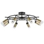 LR7184081 Люстра RULLO 8х50W GU10 ЧЕРНЫЙ/ЗОЛОТО (571718+214440-8+202431-8)