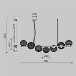 Подвесной светильник Reels E14х7, MOD268PL-07B. TM Maytoni