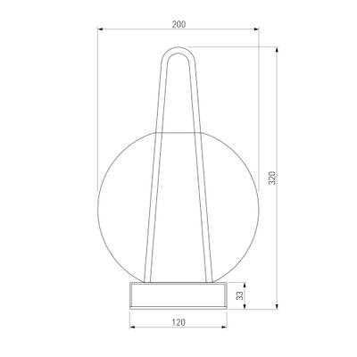 Настольный светодиодный светильник со стеклянным плафоном 80507/1 синий, LED