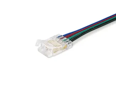 Соединитель гибкий односторонний COB RGB 12/24V для лент 10mm GS7411 (4 конт.) (5шт. в комплекте)