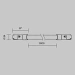 Трековый светильник Tau 3000К 48Вт 110°, TR209-1-48W3K-B. TM Maytoni