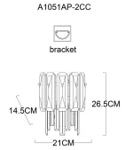 Настенный светильник Arte Lamp NICOLETTA A1051AP-2CC, 2хE14