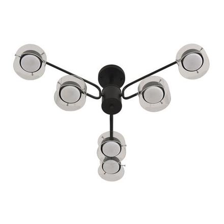 8349/6C COMFI черный/прозрачный, металл/стекло Светильник потолочный LED GX53 6*7W 220V NATALINA