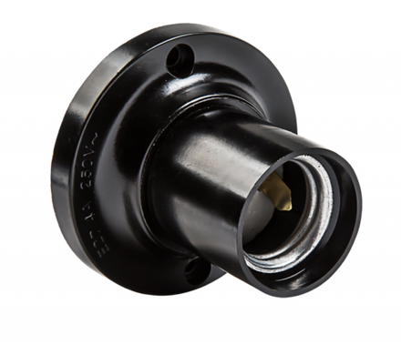 Патрон потолочный E27 Ф П-01 карболит. черн. IN HOME 4690612032238