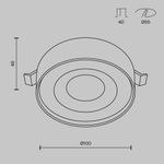 Встраиваемый светильник Planet 4000K 1x11Вт 36°, DL035-2-L6B4K. TM Maytoni