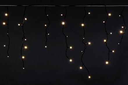 A-056AR WW светодиодная гирлянда "бахрома" 5x0.6м 180LED черный провод влагозащищен.