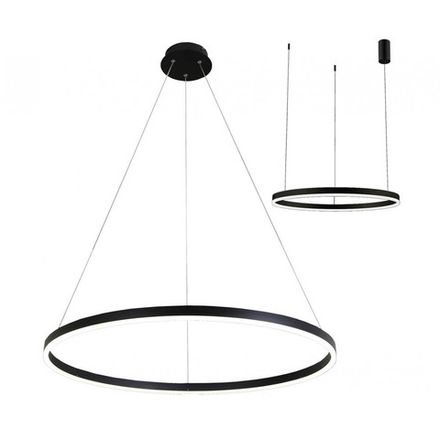08214,19A(4000K) Подвес Тор черный d80 h150 Led 45W (4000K) 2 типа крепления