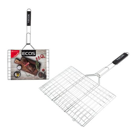 Решетка для барбекю ECOS RD-104C (6 секций, р-р 35х25х1,5 см, общая длина 60см, хром.)