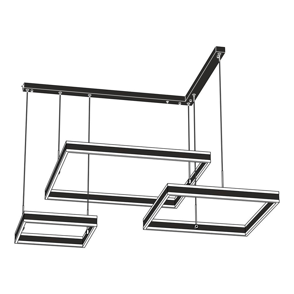 Citilux Дуэт CL719K311 LED Люстра подвесная с пультом Чёрная