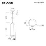 SL1194.413.01 Светильник подвесной ST-Luce Черный/Бежевый GU10 1*5W 4000K
