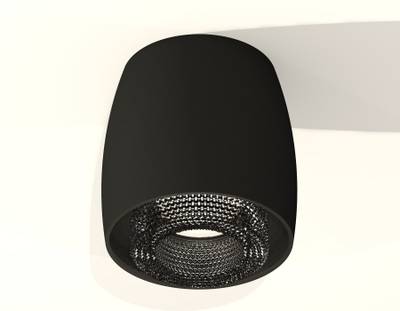 Комплект накладного светильника с композитным хрусталем XS1142021 SBK/BK черный песок/тонированный MR16 GU5.3 (C1142, N7192)