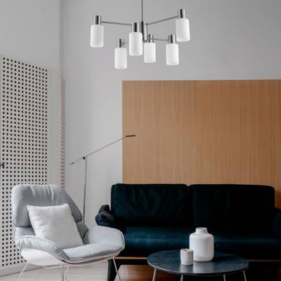 SLE1139-103-06 Люстра подвесная Хром/Белый E14 6*60W