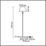 8275/1F CLASSI латунь/зеленый, металл/керамика/ткань Торшер Е27 1*60W 220V VERMONT