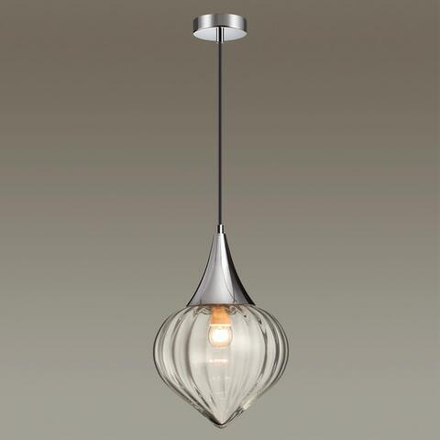 4949/1 PENDANT ODL22 401 хром/прозрачный/стекло Подвес E14 1*40W KESTA