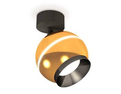 Комплект поворотного светильника с дополнительной подсветкой XM1105001 PYG/SBK/PBK золото желтое полированное/черный песок/черный полированный MR16 GU5.3 LED 3W 4200K (A2210, C1105, N7031)